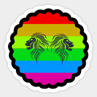 Colourful Lion Sticker